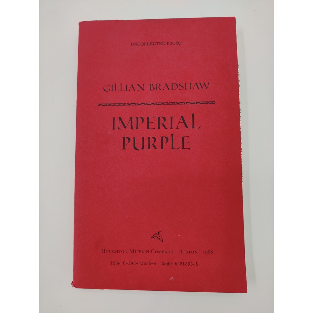 Imperial‎ Purple Gillian Bradshaw 1988 Uncorrected Proof Houghton Mifflin Rare